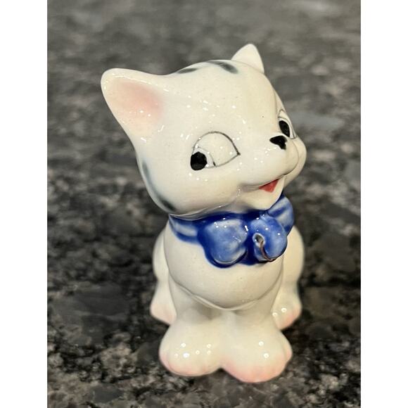 Vtg 50s 60s Lipper & Mann 2 Porcelain Striped Kittens Japan Missing Mom & Leash - Picture 10 of 13